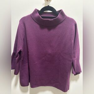 Chic Plum Cowl Neck Sweater
